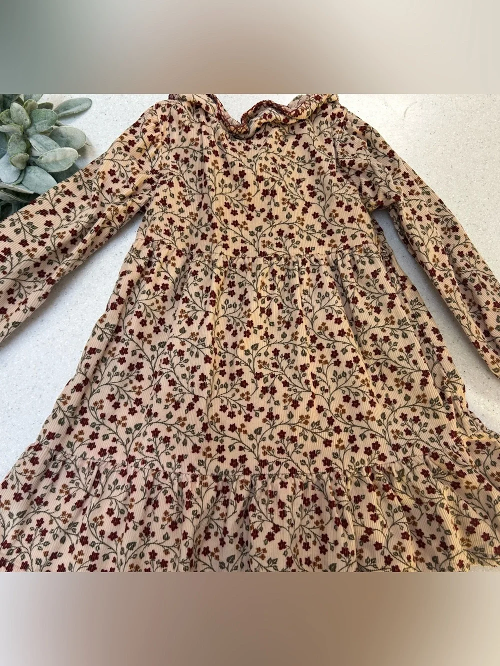 ✨Little & Co Girls Floral Long Sleeve Collared Dress Size 4T
